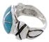 Sterling Silver And Turquoise Jewelry Ring Size 5 TX39981